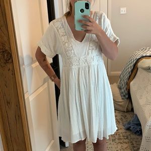 Worn once, white detailed dress from Altrd State.